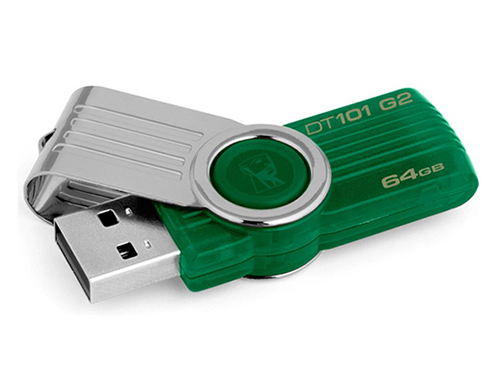 แฟลชไดร์ฟ Kingston รุ่น 101 G2 สีเขียว ความจุ 64GB