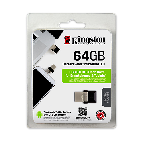 แฟลชไดร์ฟ Kingston รุ่น Duo 3.0 ความจุ 64GB