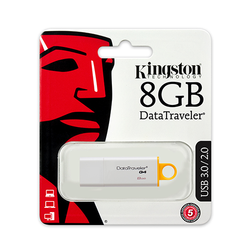 แฟลชไดร์ฟ Kingston รุ่น G4 สีเหลือง ความจุ 8GB