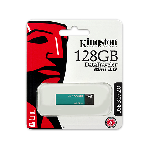 แฟลชไดร์ฟ Kingston รุ่น Mini 3.0 สีเขียว ความจุ 128GB