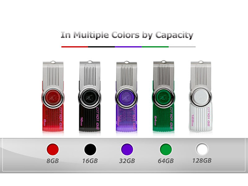 แฟลชไดร์ฟ Kingston รุ่น 101 G2 มีทั้งหมด 5 สี แฟลชไดร์ฟ Kingston รุ่น 101 G2 มีทั้งหมด 5 สี
