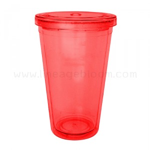 แก้วน้ำพลาสติกใส รุ่น SXS-001A45 สีแดง แก้วน้ำพลาสติกใส รุ่น SXS-001A45 สีแดง