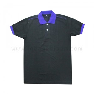เสื้อโปโล สีดำ แขนจั๊มม่วง ปกม่วง เสื้อโปโล สีดำ แขนจั๊มม่วง ปกม่วง